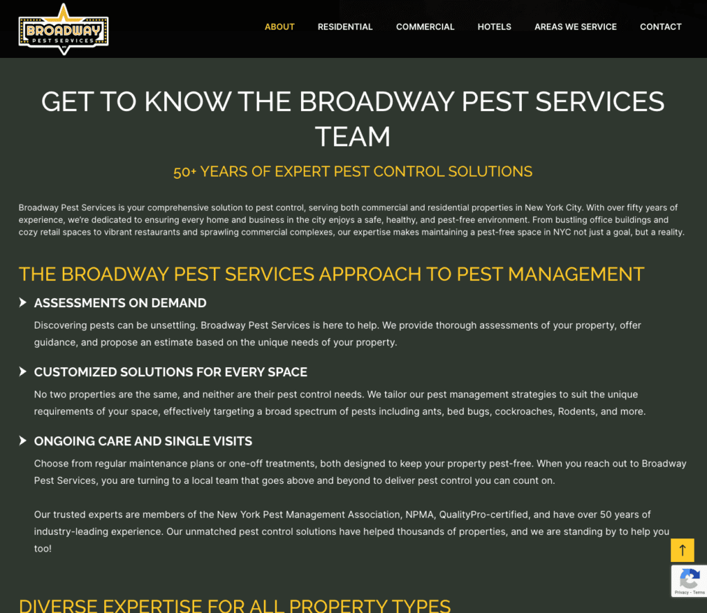 broadway pest control services about page